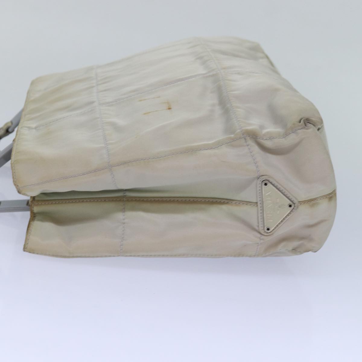 Prada Shoulder Bag Auth Nylon Gray Gray Auth 81975