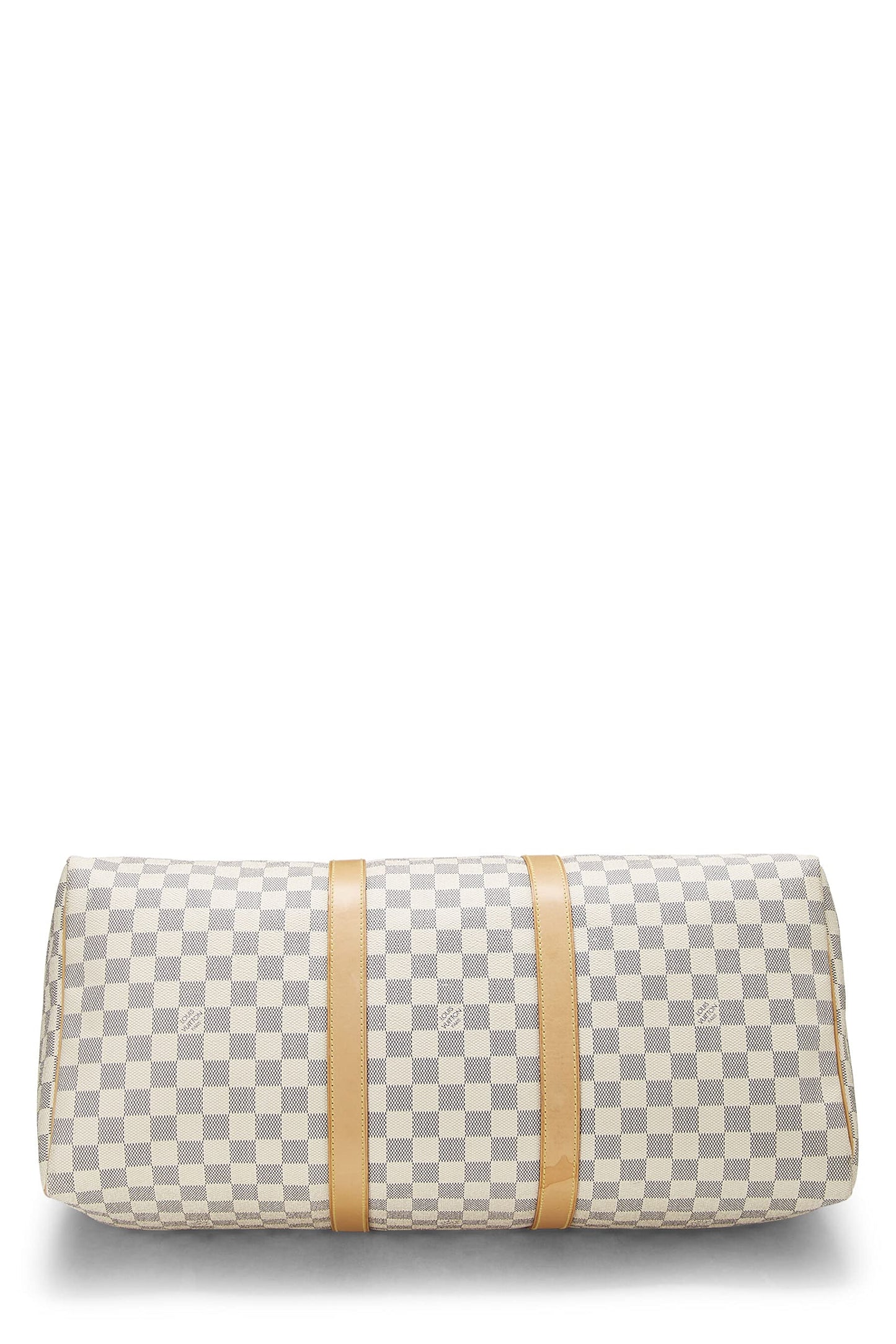 Louis Vuitton, Damier Azur Keepall 50, White