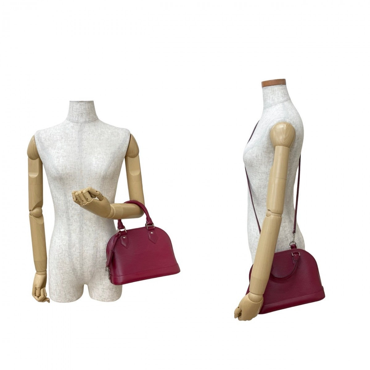 Louis Vuitton Epi wine- Epi Alma BB Leather Red Shoulder Bag