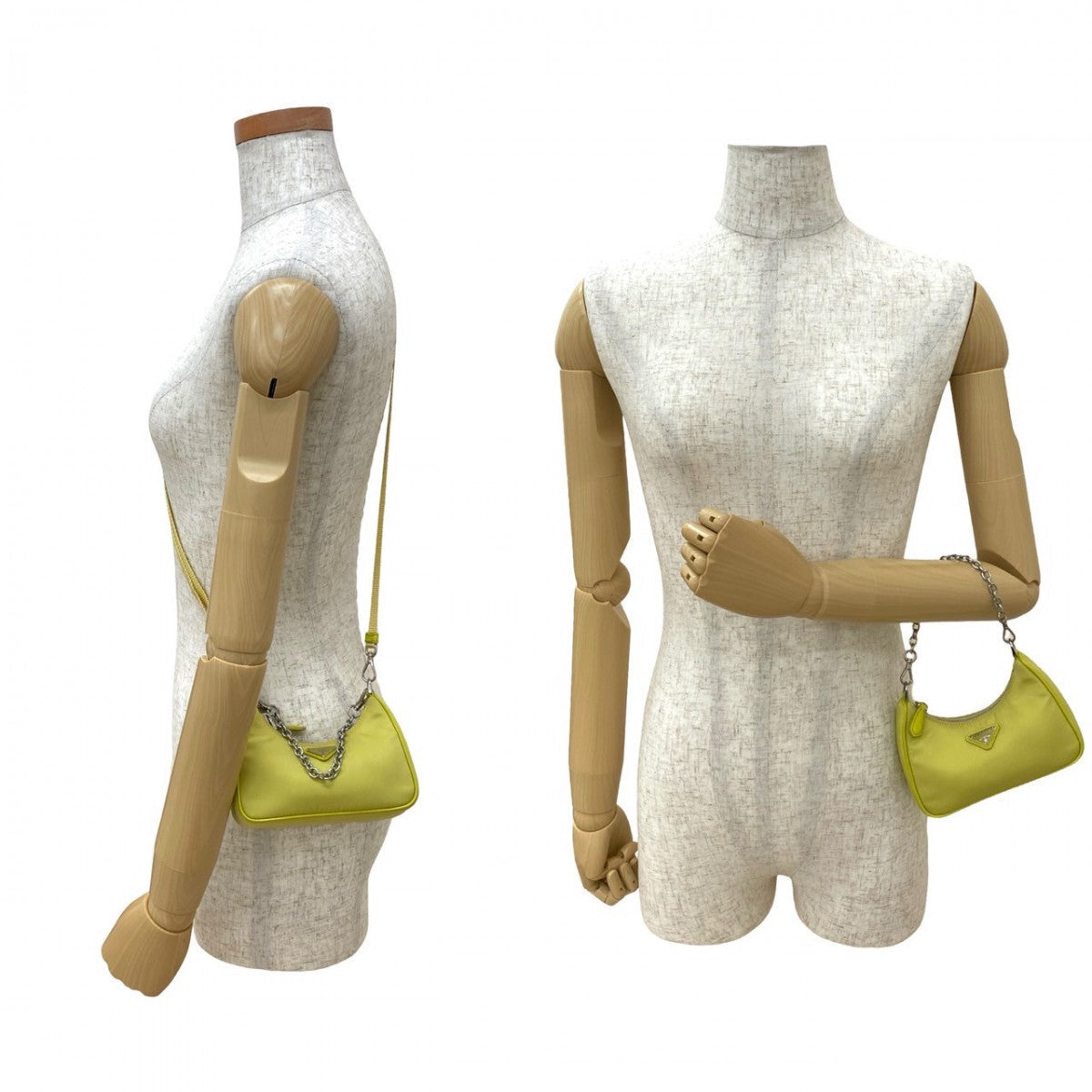 Shoulder Bag Yellow Nylon
