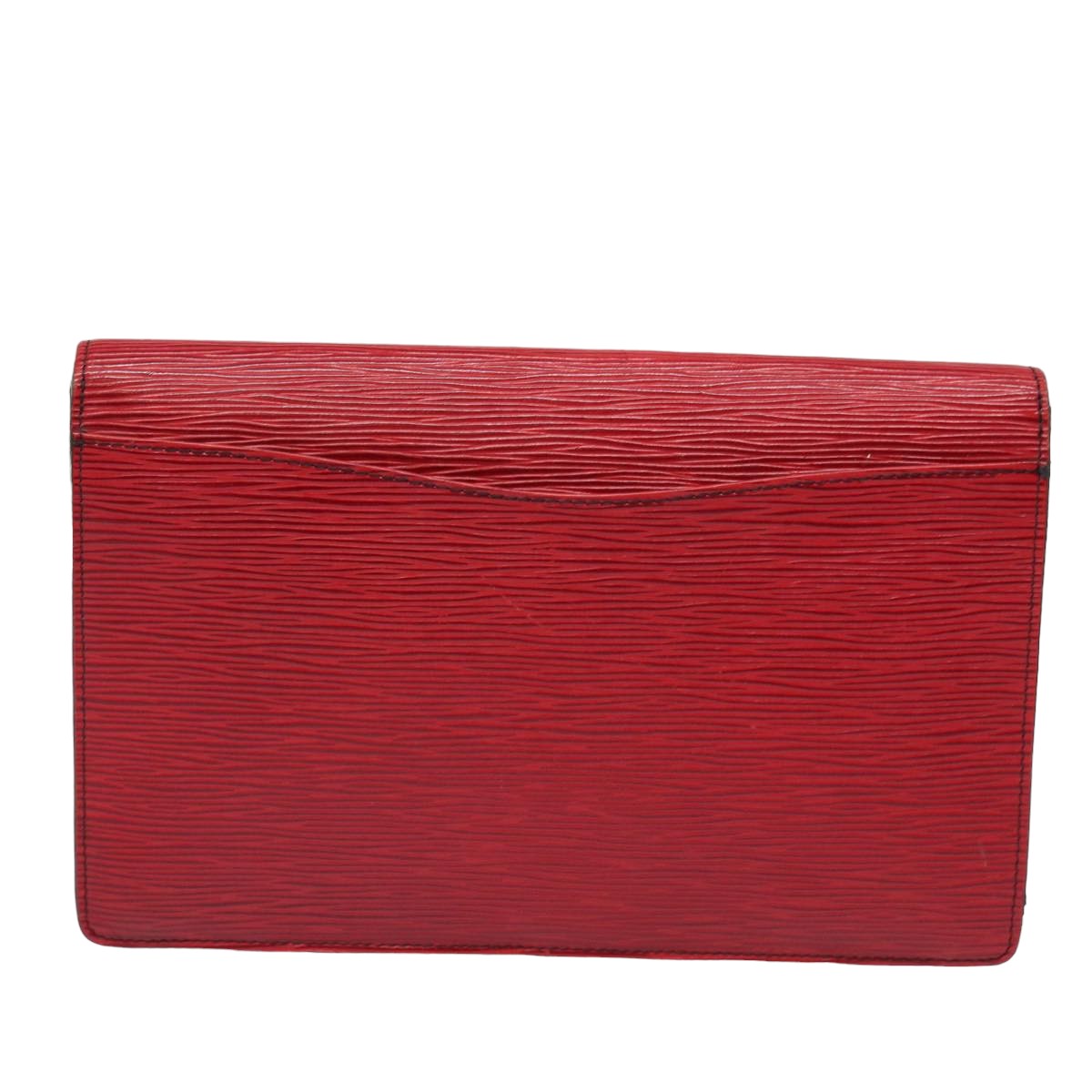 LOUIS VUITTON Epi Montaigne 27 Clutch Bag Red M52657 LV Auth 82375