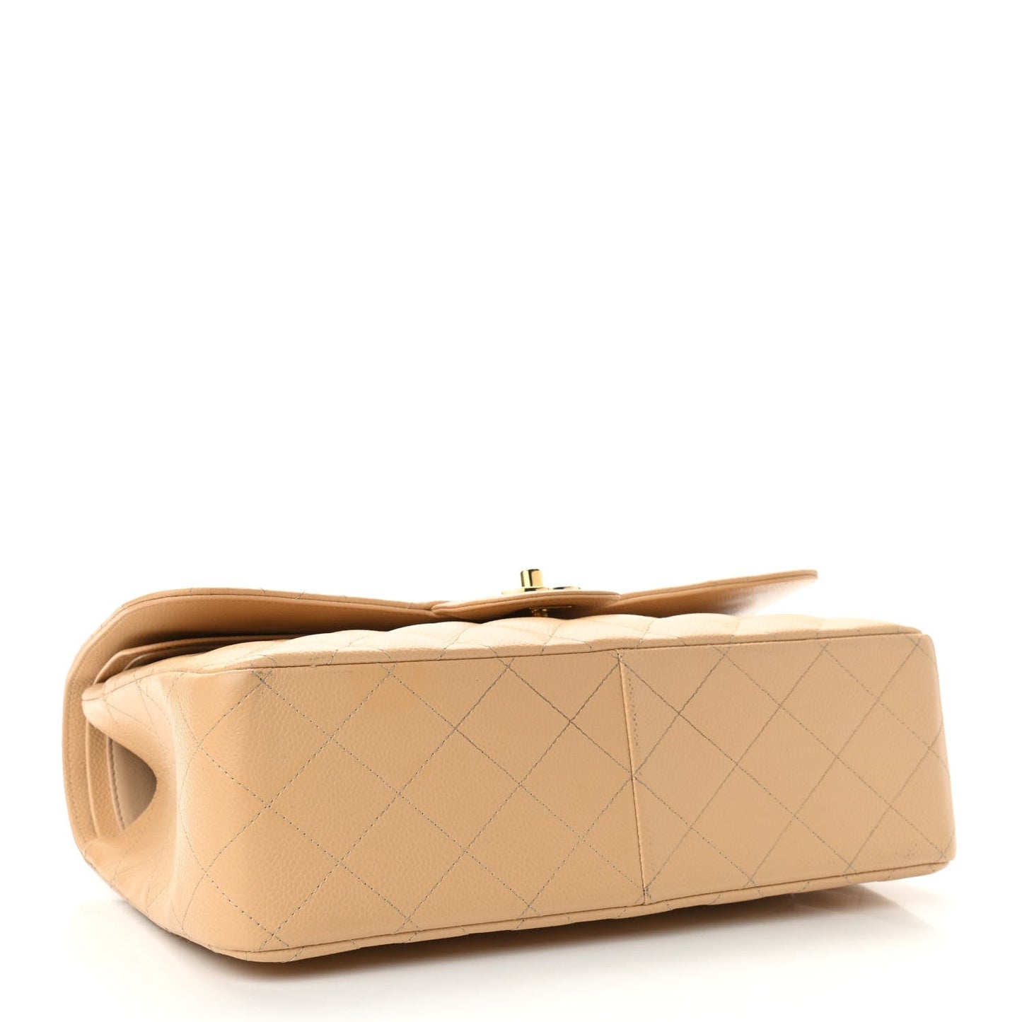 Chanel JUMBO QUILTED CAVIAR DOUBLE FLAP Leather Shoulder Bag