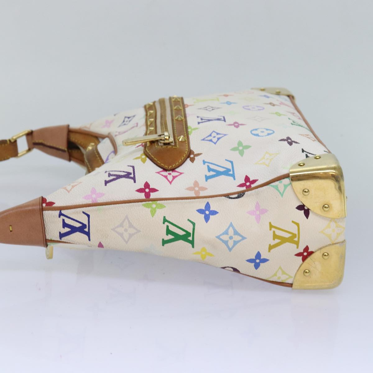 LOUIS VUITTON Monogram Multicolor Boulogne Shoulder Bag White M92660 Auth 82404