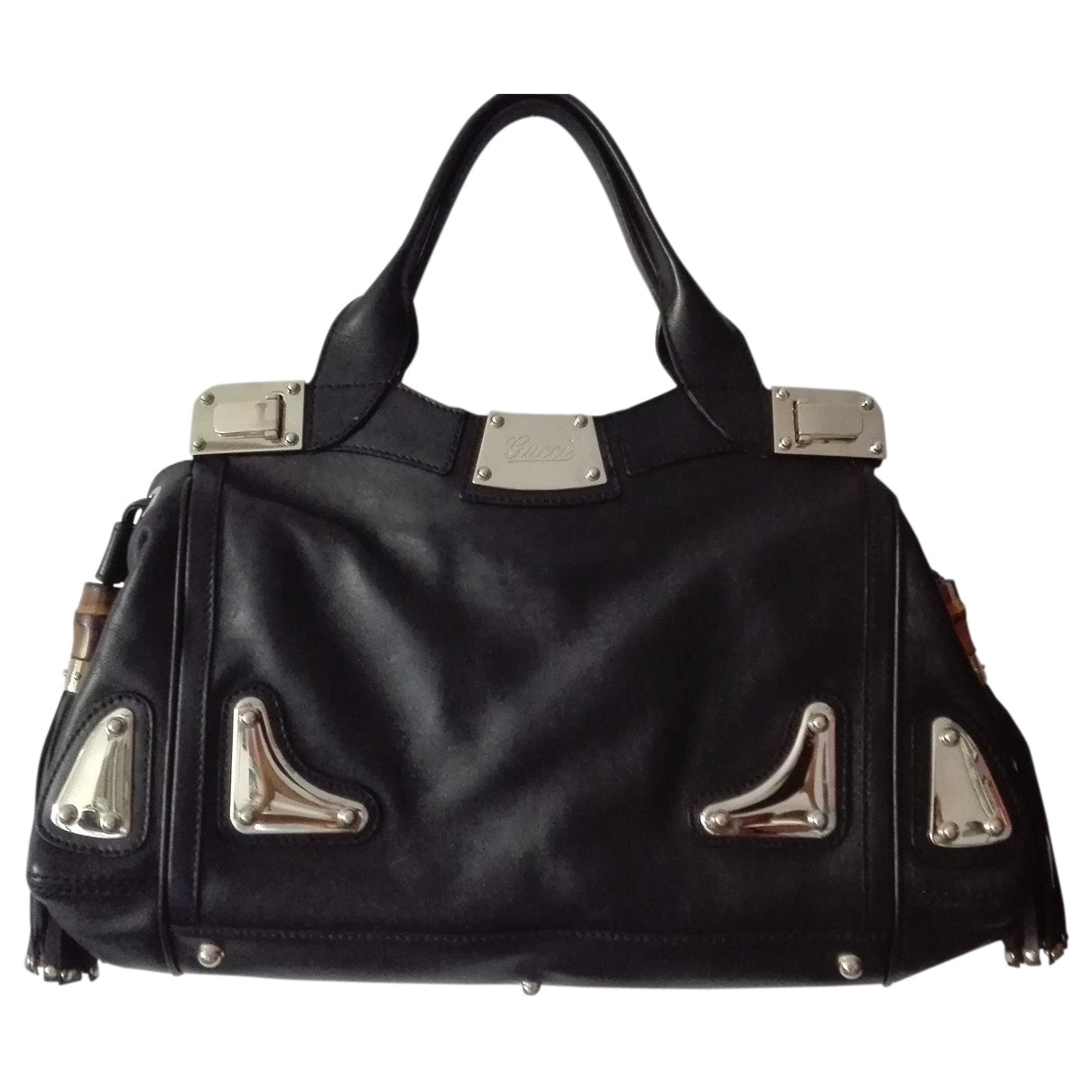 Gucci black leather handbag