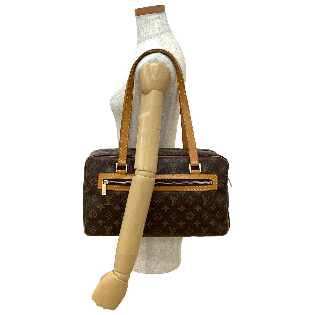 Louis Vuitton Cite GM Monogram Leather Brown Shoulder Bag