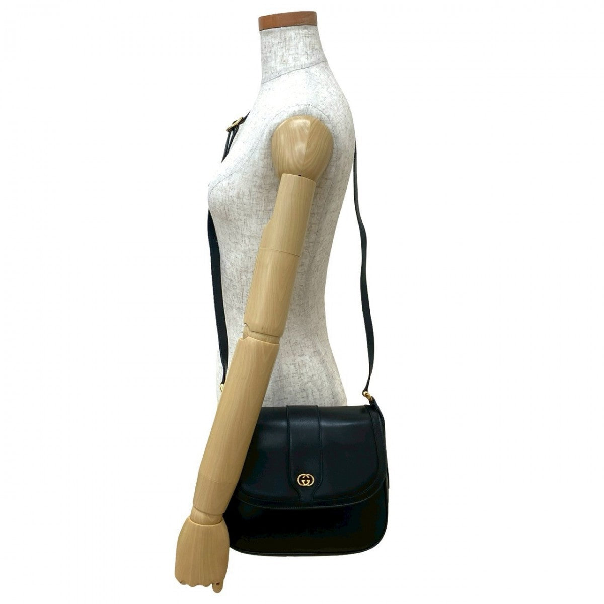 Gucci 824A824 Leather Black Shoulder Bag