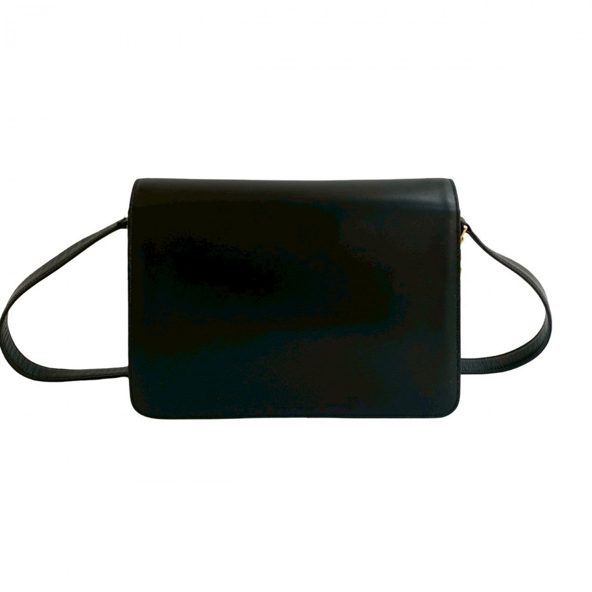 Shoulder Bag Carriage Metal Women Leather Black