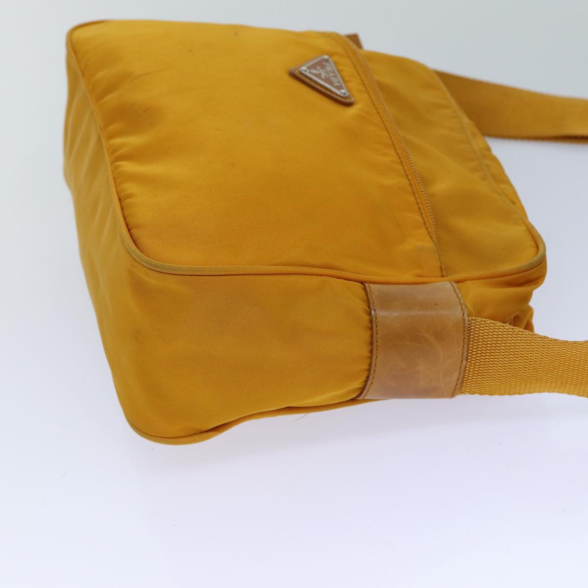 Prada Shoulder Bag Auth Nylon Orange Orange Auth 82569