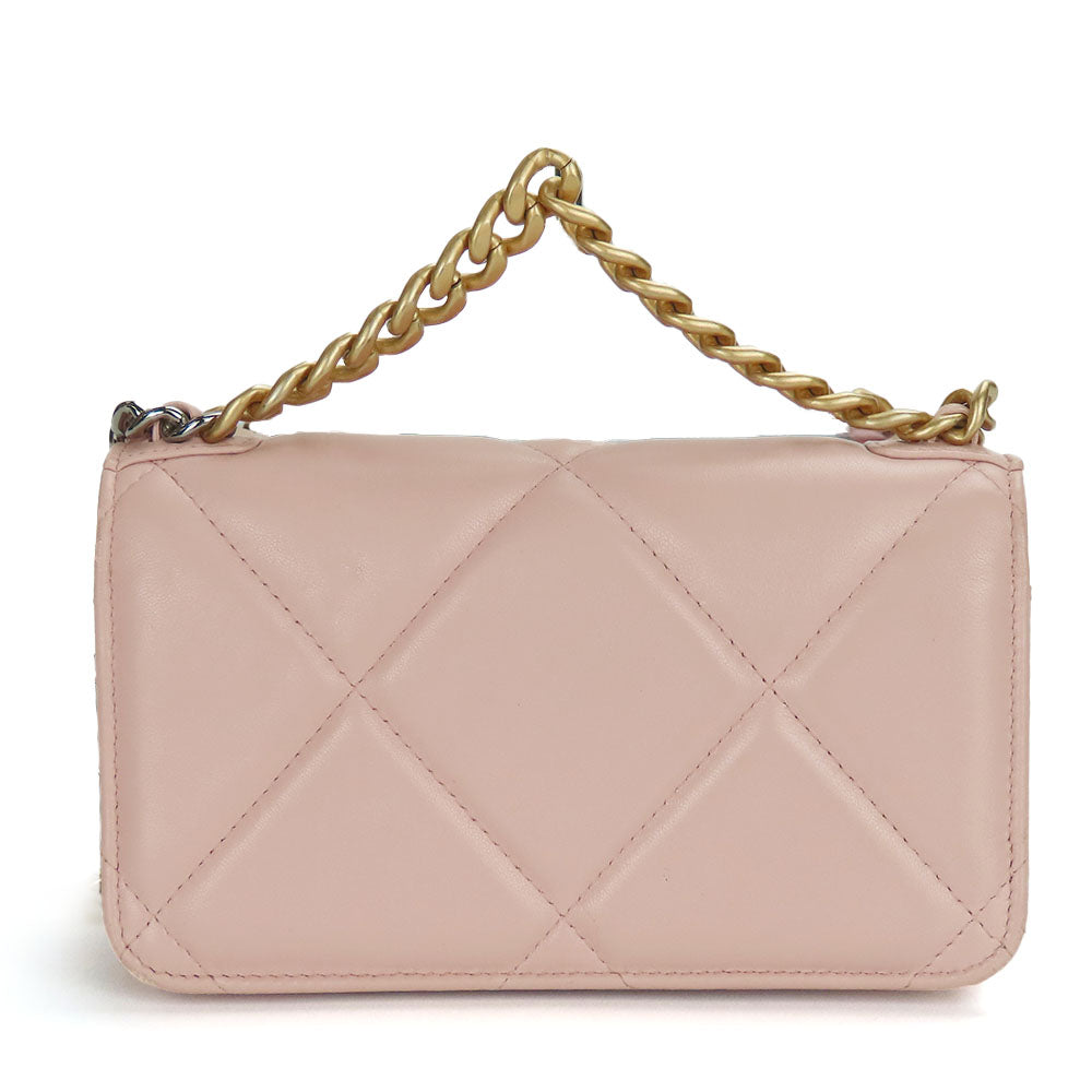 Chanel lambskin 19 Pink Shoulder Bag