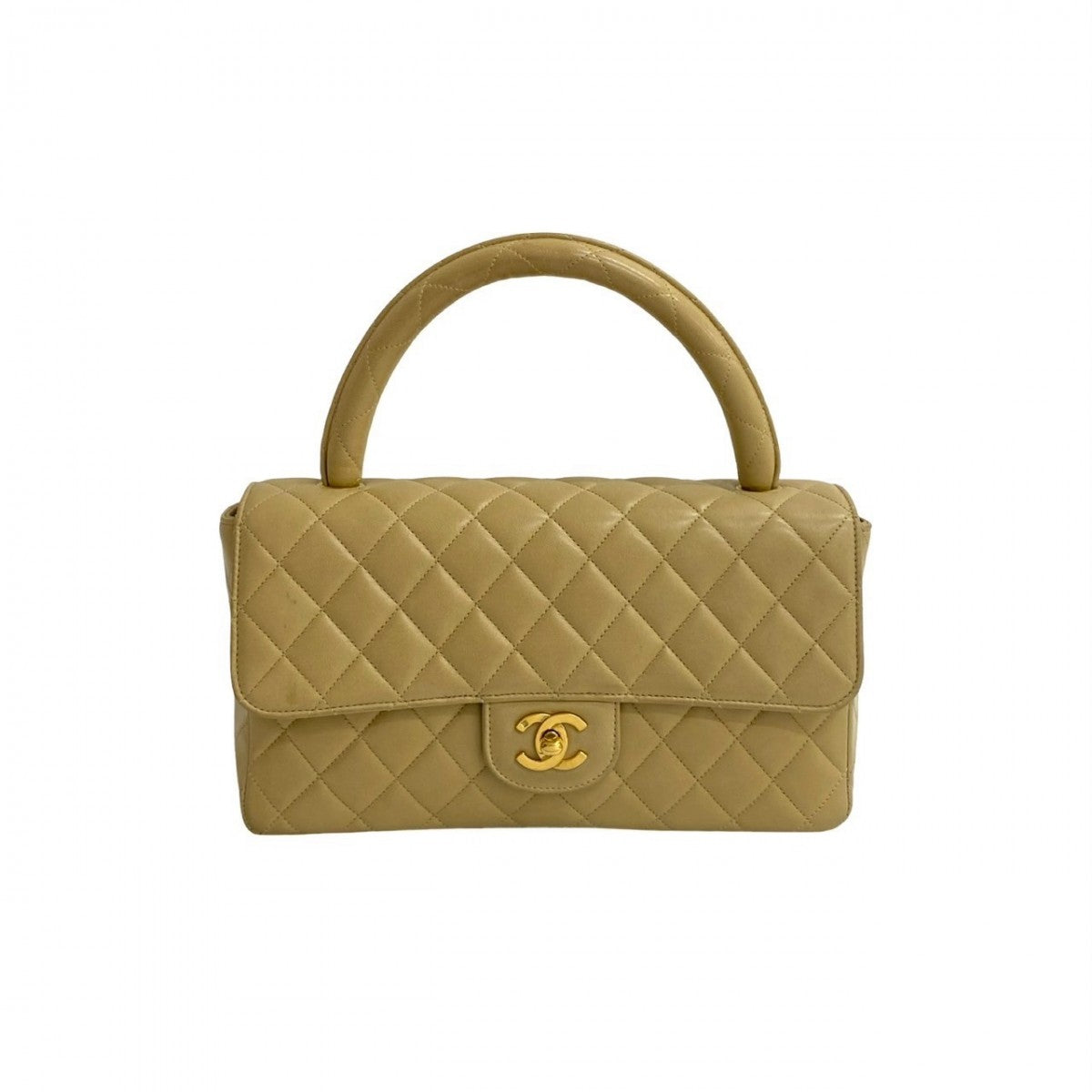 Chanel lambskin Matrasse Parent child Beige Handbag