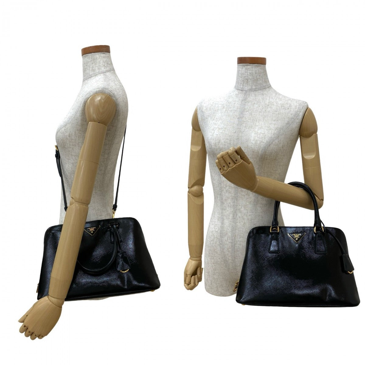 Shoulder Bag Patent Leather Black