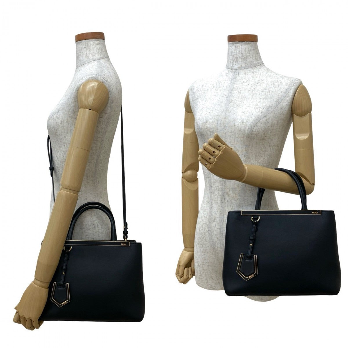 Fendi Shoulder Bag Petite To Jules Leather Black