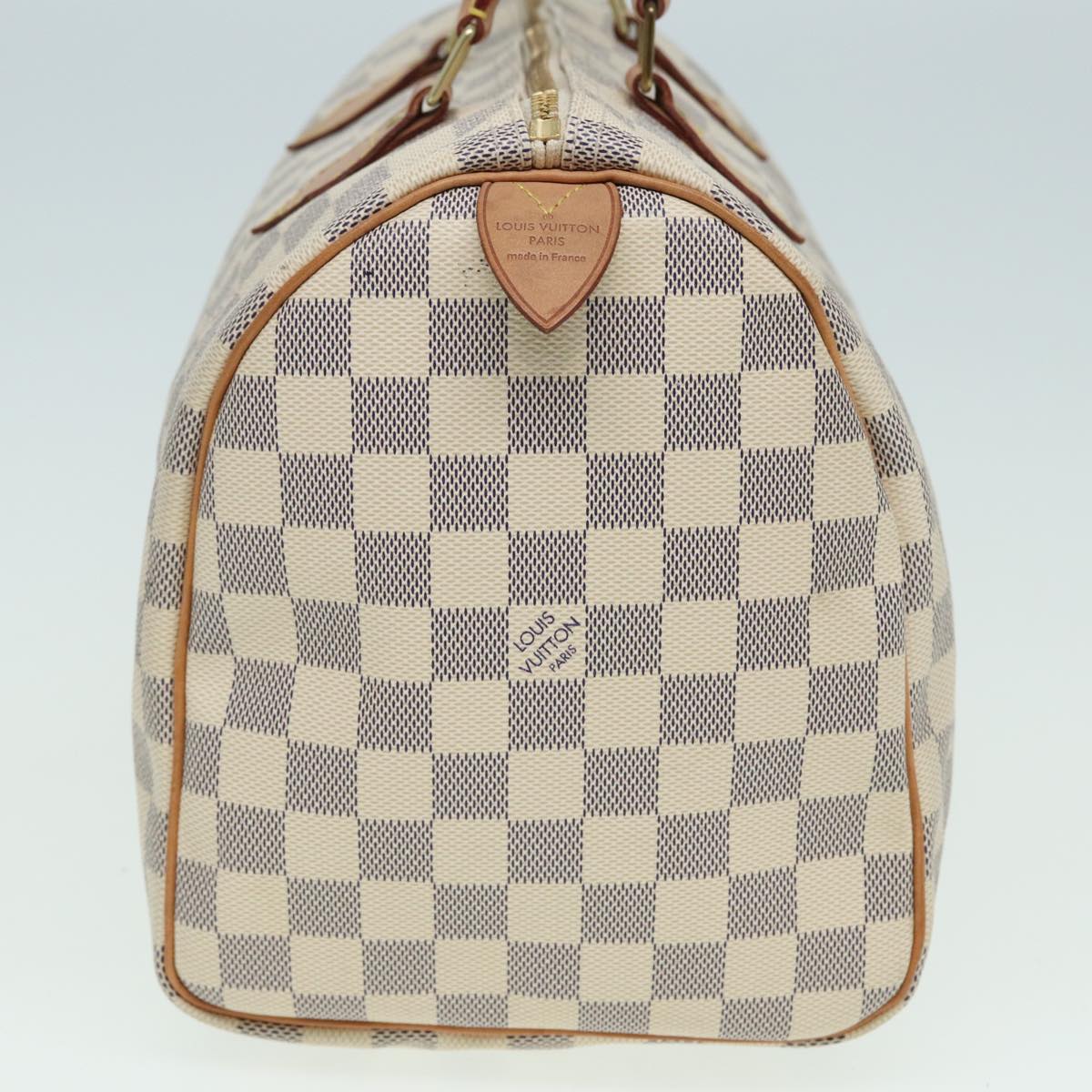 LOUIS VUITTON Damier Azur Speedy 30 Hand Bag N41533 LV Auth 82725
