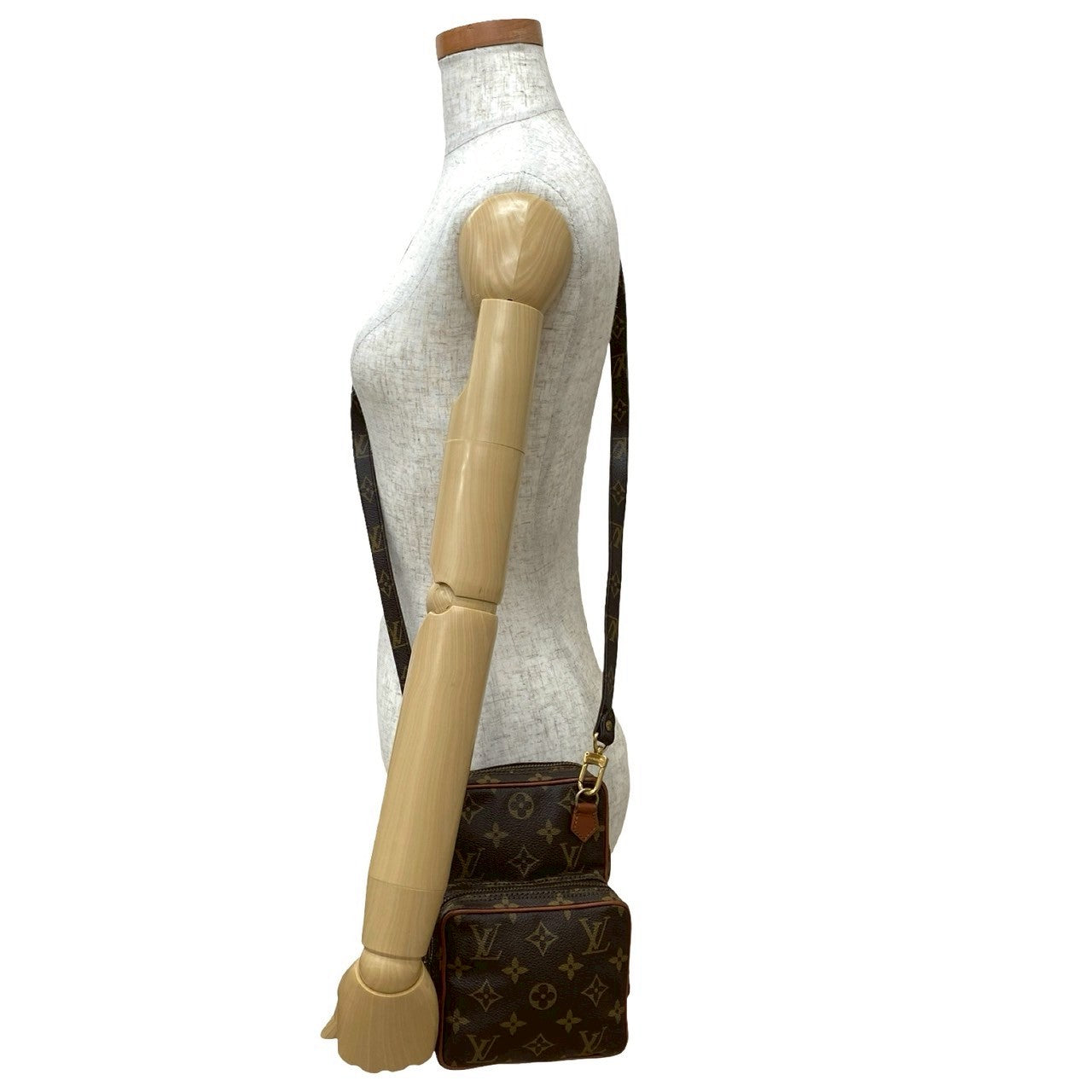 Louis Vuitton Amazone Monogram Leather Brown Shoulder Bag 828B827