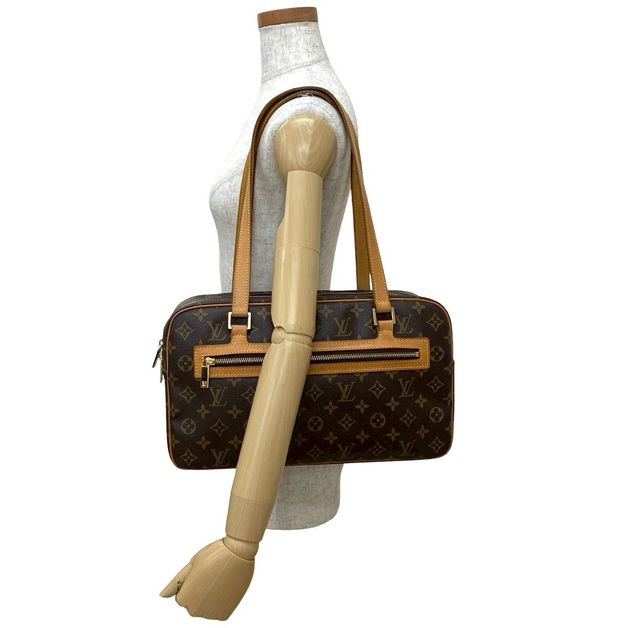 Louis Vuitton Cite GM Monogram Leather Brown Shoulder Bag 829B829