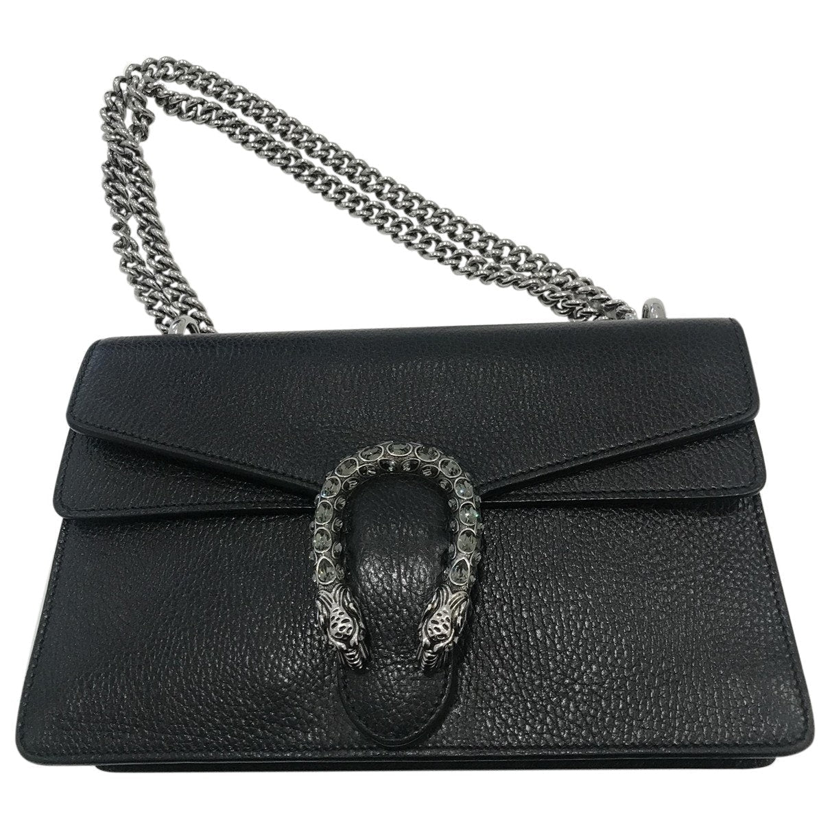 Gucci dionysus black leather handbag