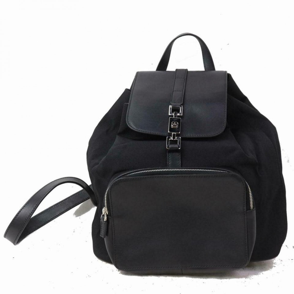 Gucci black cloth backpacks