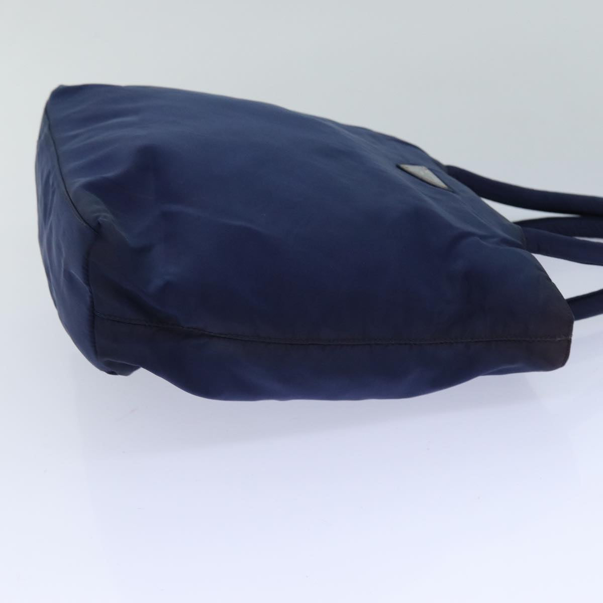 Prada Hand Bag Auth Nylon Navy Travel Bag Navy Auth 83173