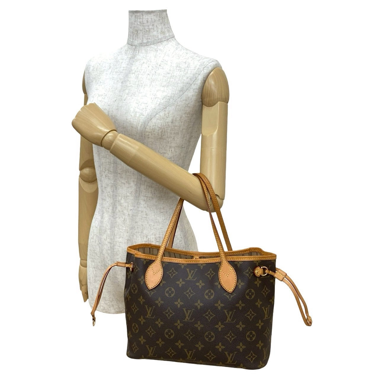 Louis Vuitton Never full PM Monogram Leather Brown Tote Bag