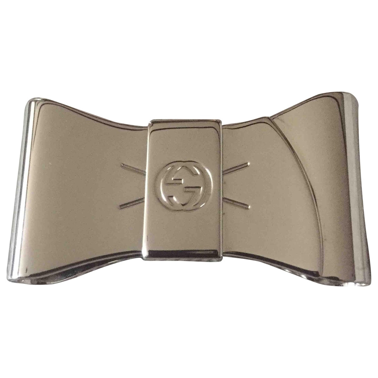 Gucci silver steel pins & brooches
