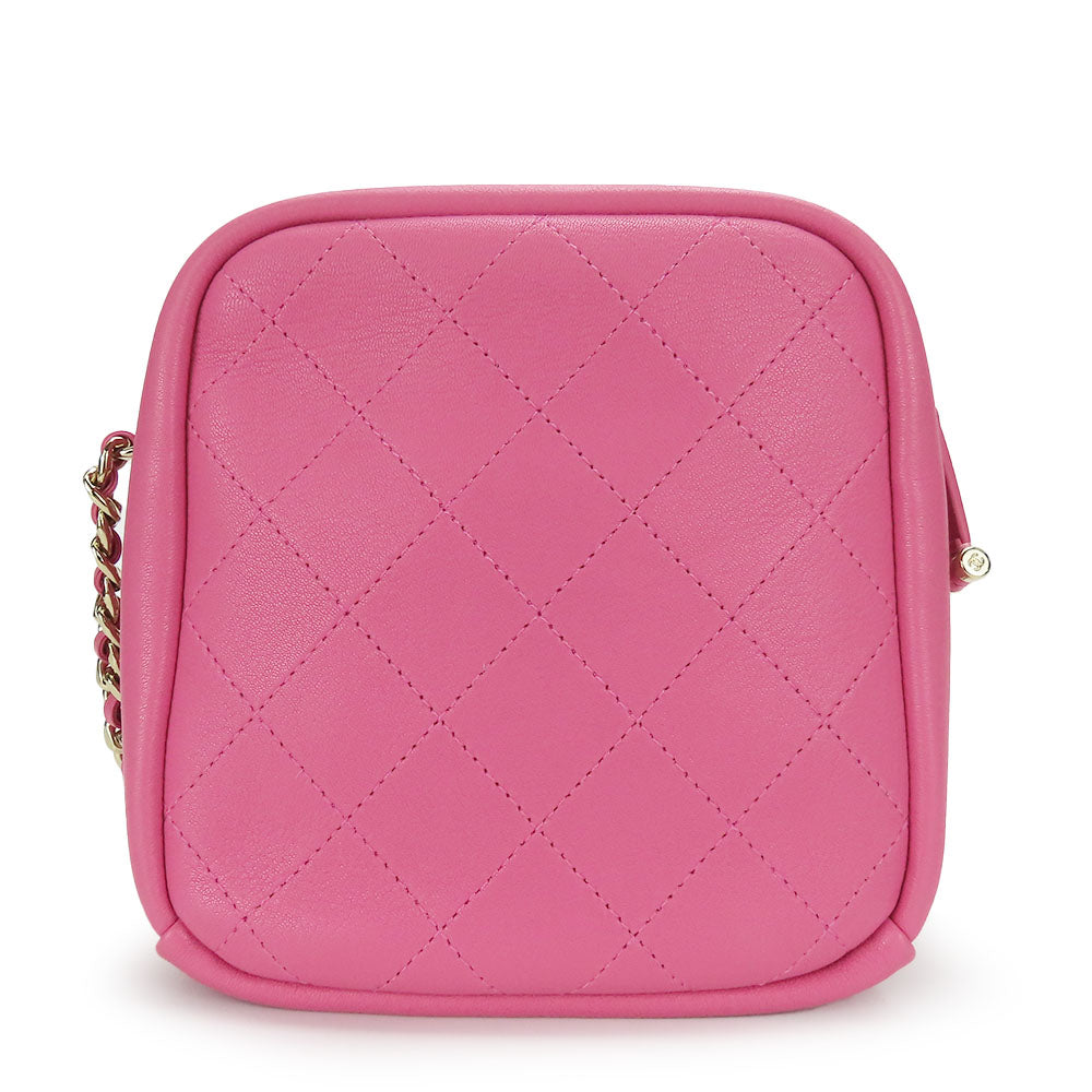Chanel Matrasse Pink Leather Shoulder Bag