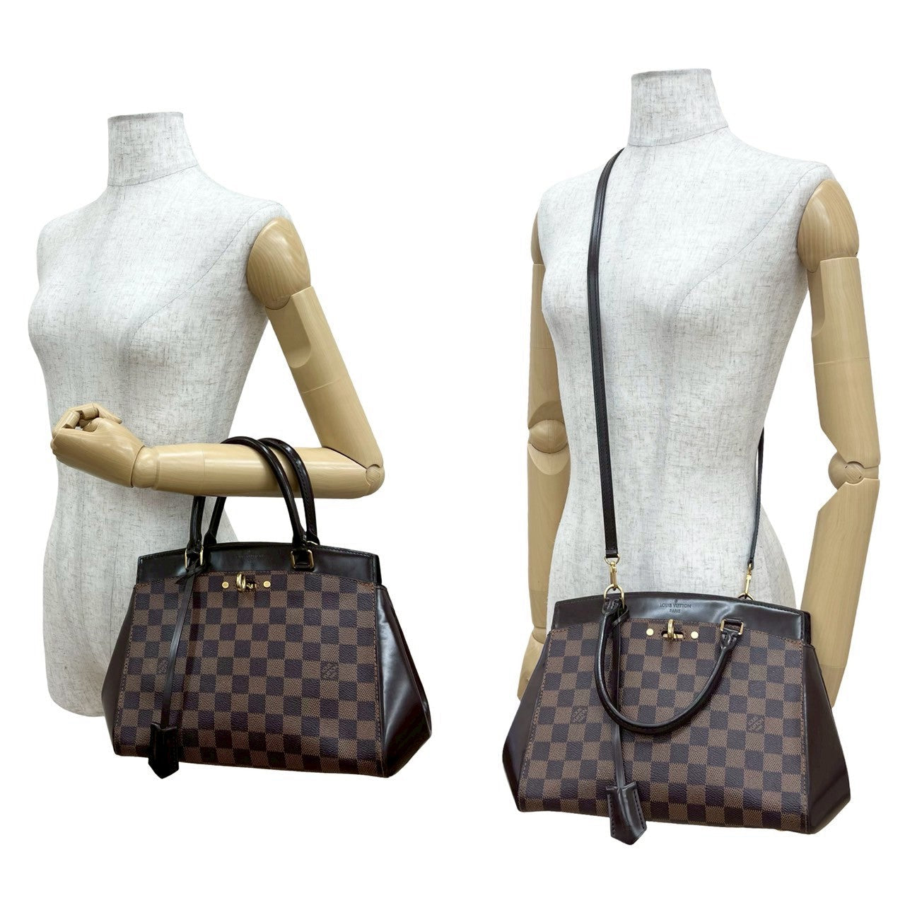 Louis Vuitton Damier Rivoli BB Leather Brown Shoulder Bag