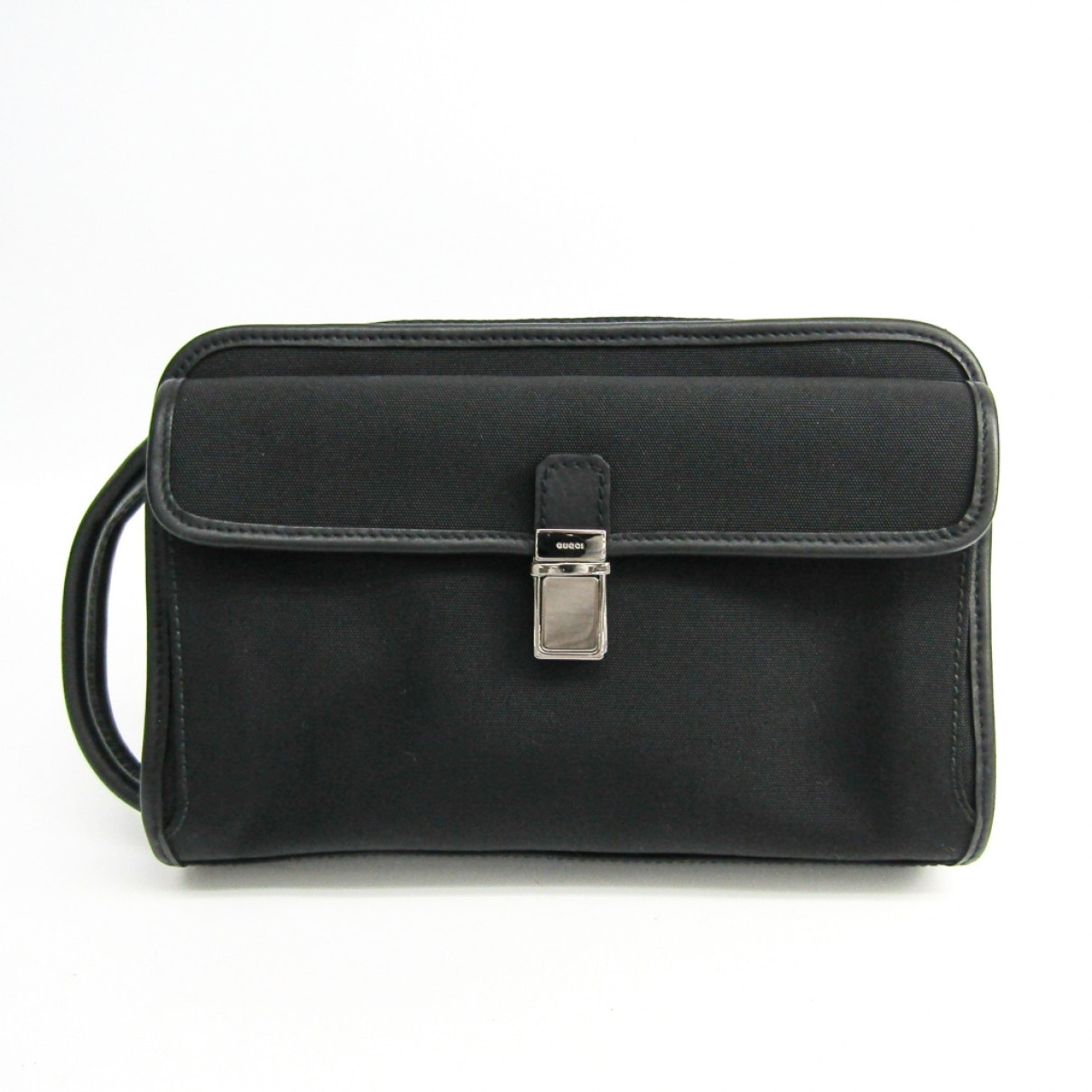 Gucci black cloth clutch bag