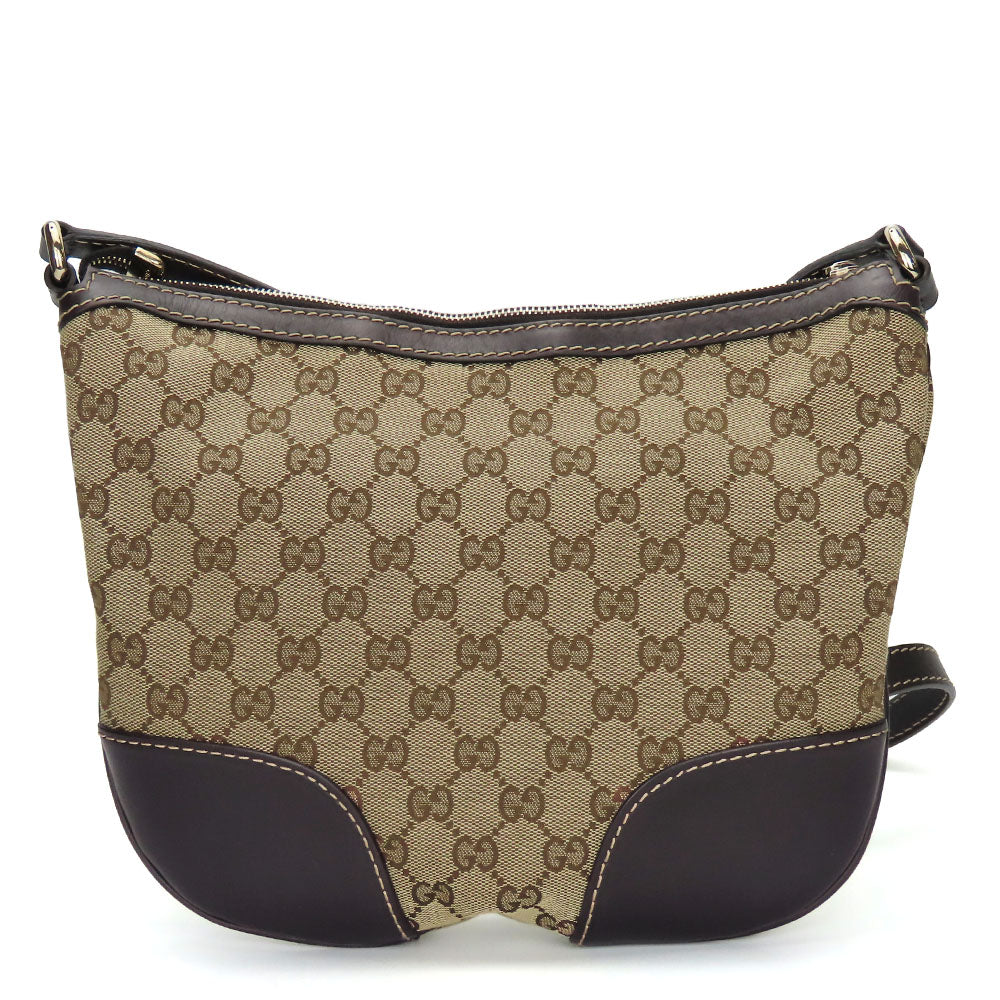 Gucci GG , Lovely heart Leather Canvas Beige Shoulder Bag