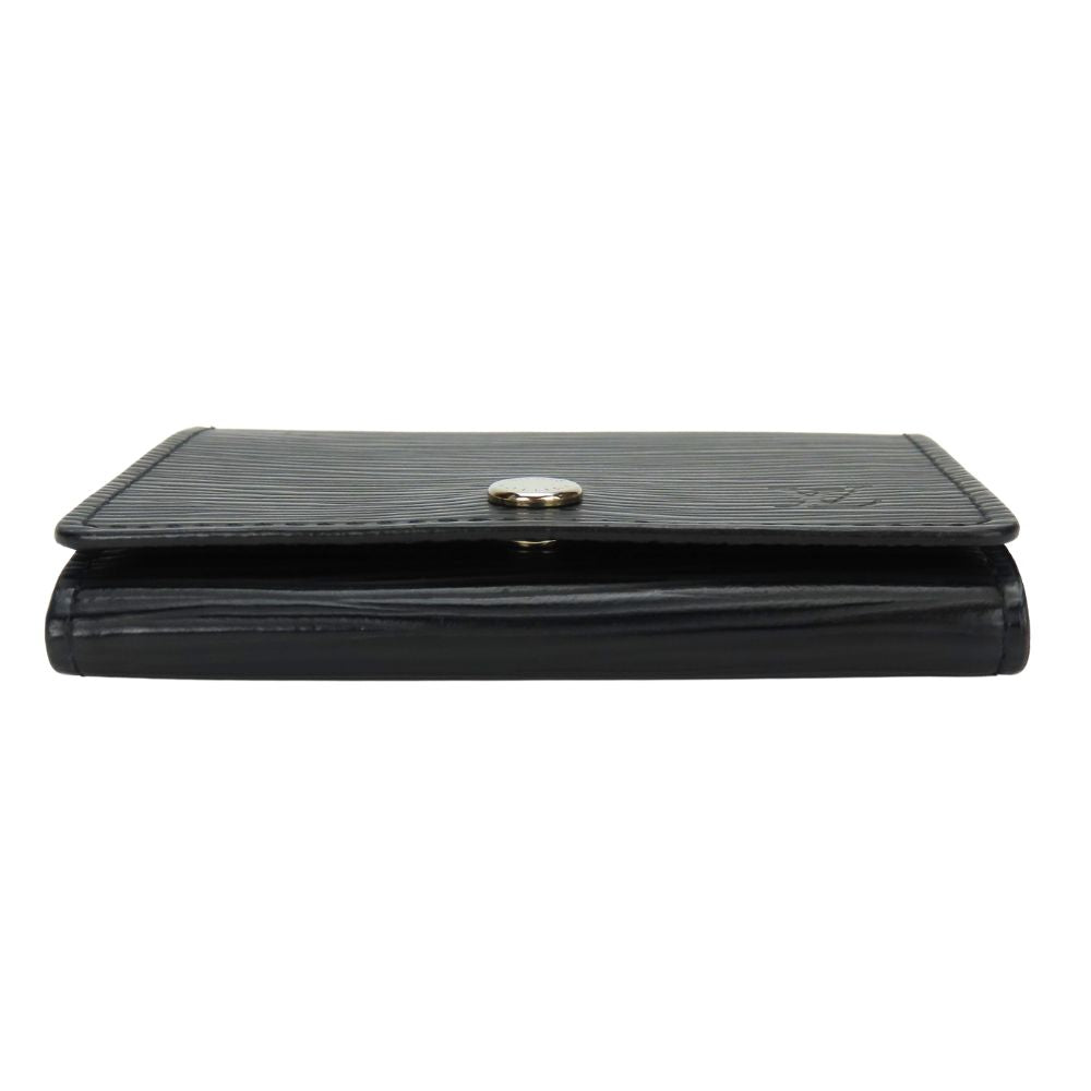 Louis Vuitton M56169 Epi Anneveld Cult de Leather Black Wallet Case