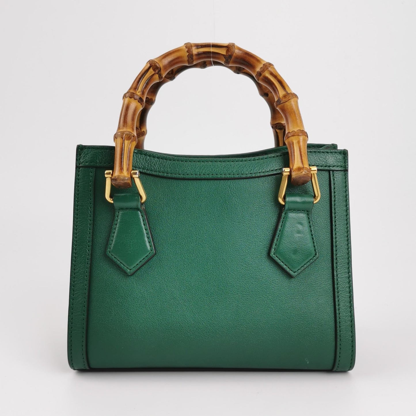 Gucci Diana Bamboo Handle Strap Leather Green Mini Bag
