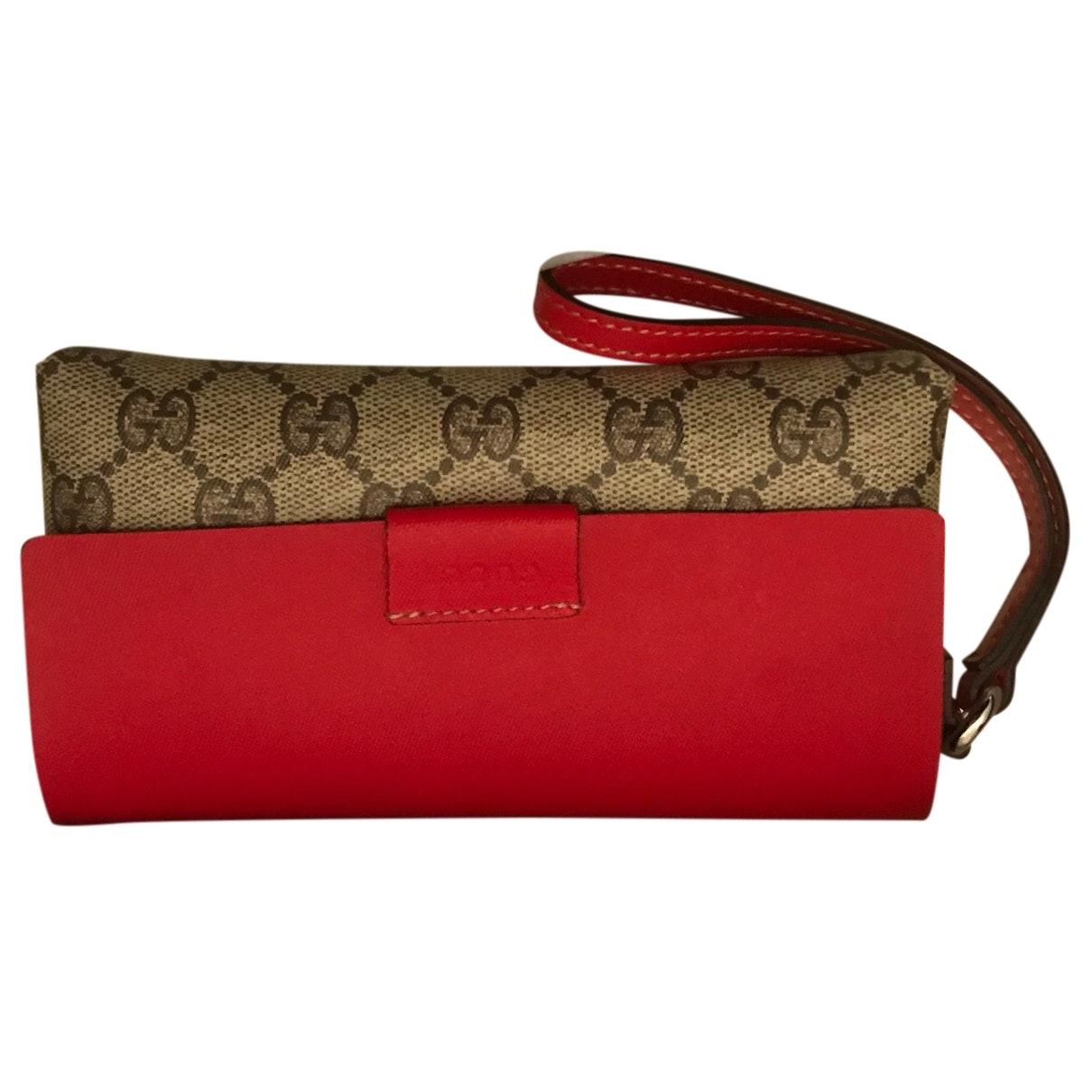 Gucci red cloth clutch bag