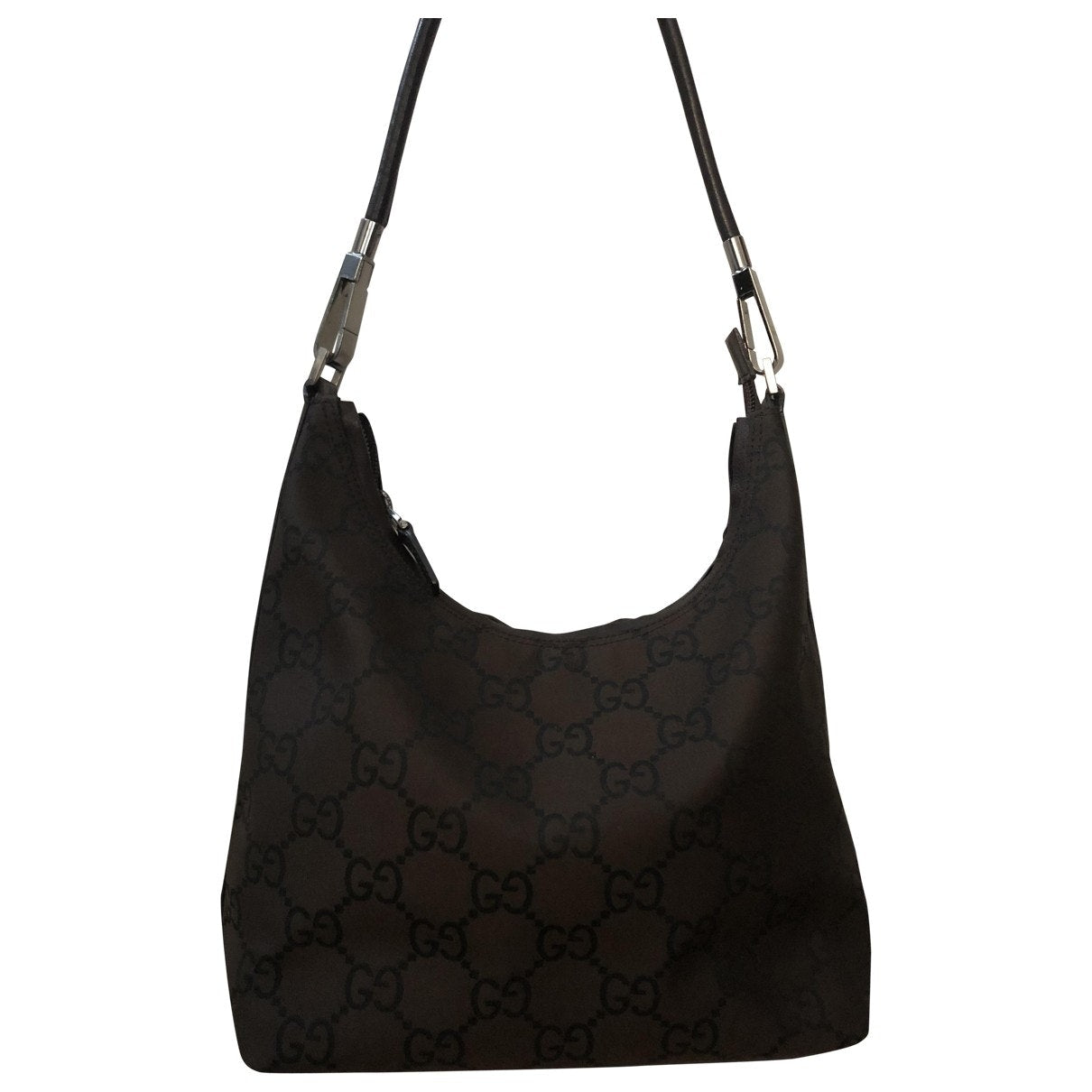 Gucci hobo brown cloth handbag