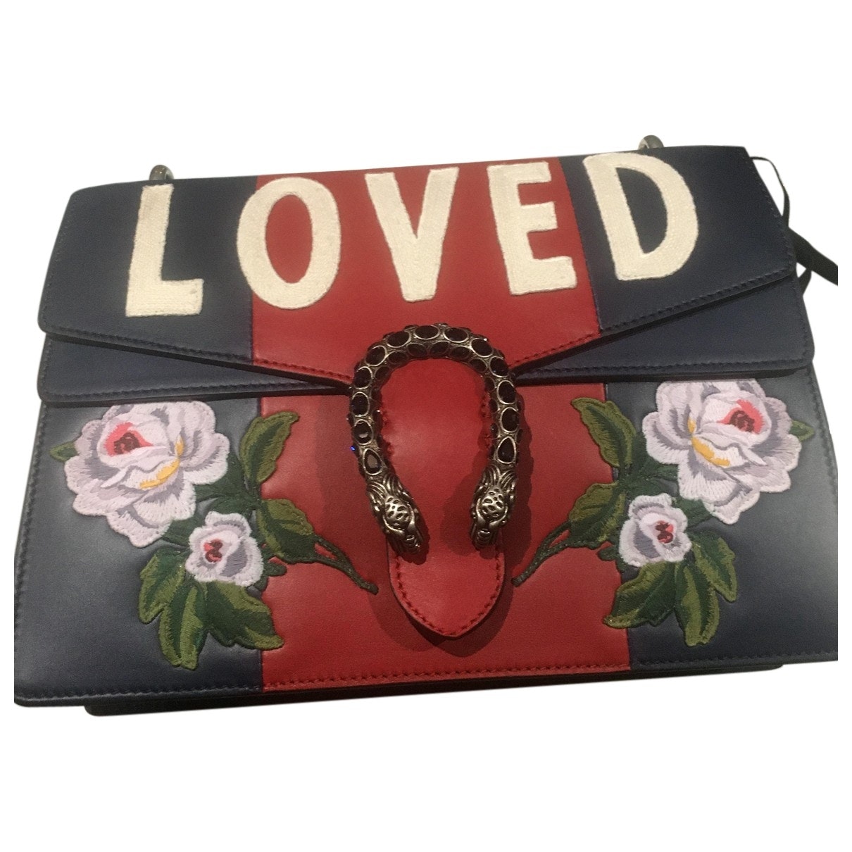 Gucci dionysus blue leather handbag