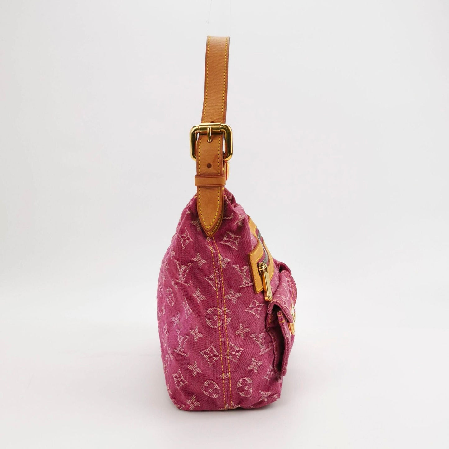 Louis Vuitton Denim Baggy PM Monogram Pink Shoulder Bag