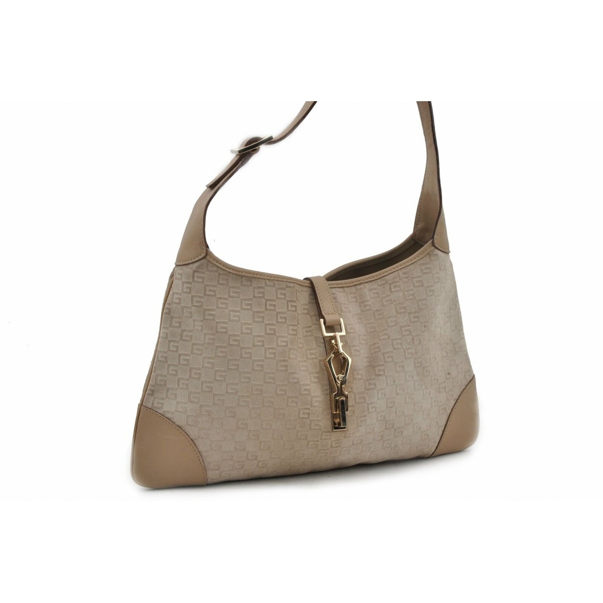 Gucci beige suede handbag