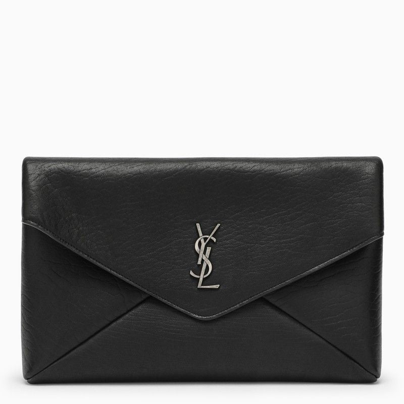 YSL Saint Laurent Saint Laurent Trending Men Cassandre Envelope Clutch Black Large Clutch Bag