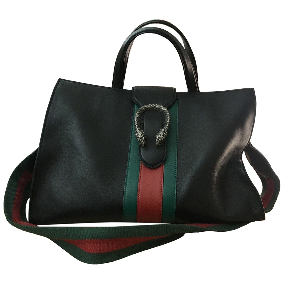 Gucci dionysus black leather handbag