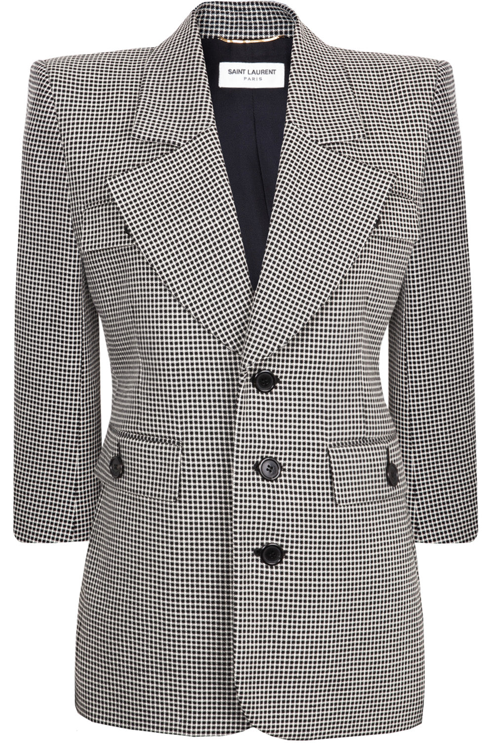 Jacket Check Black White Handbag