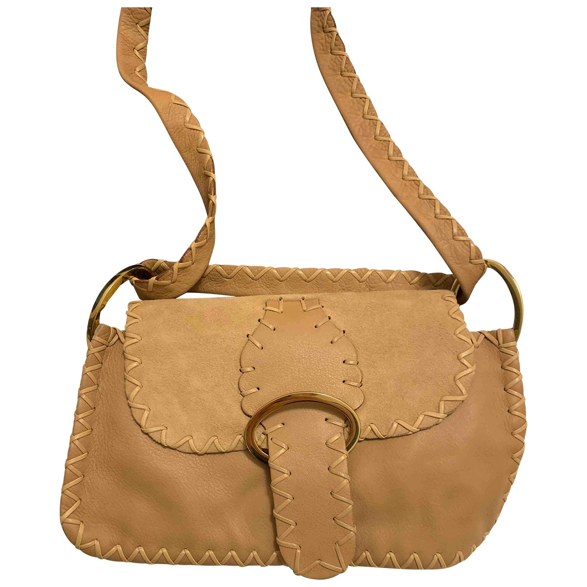 Gucci beige leather clutch bag