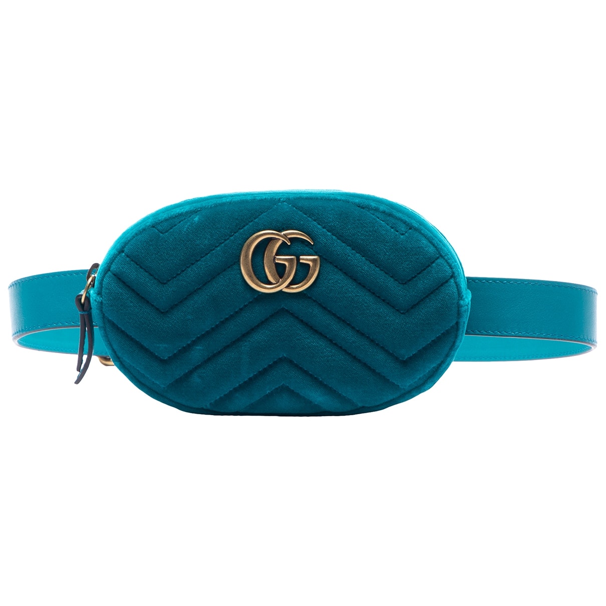 Gucci marmont blue velvet handbag