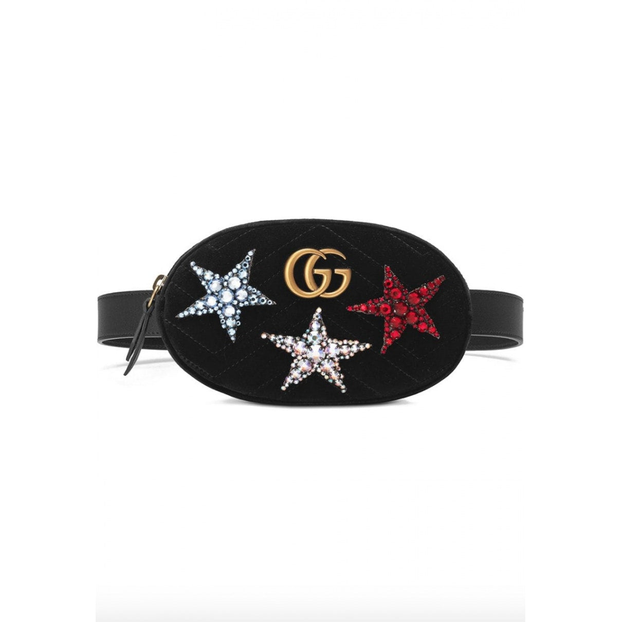 Gucci marmont black velvet clutch bag