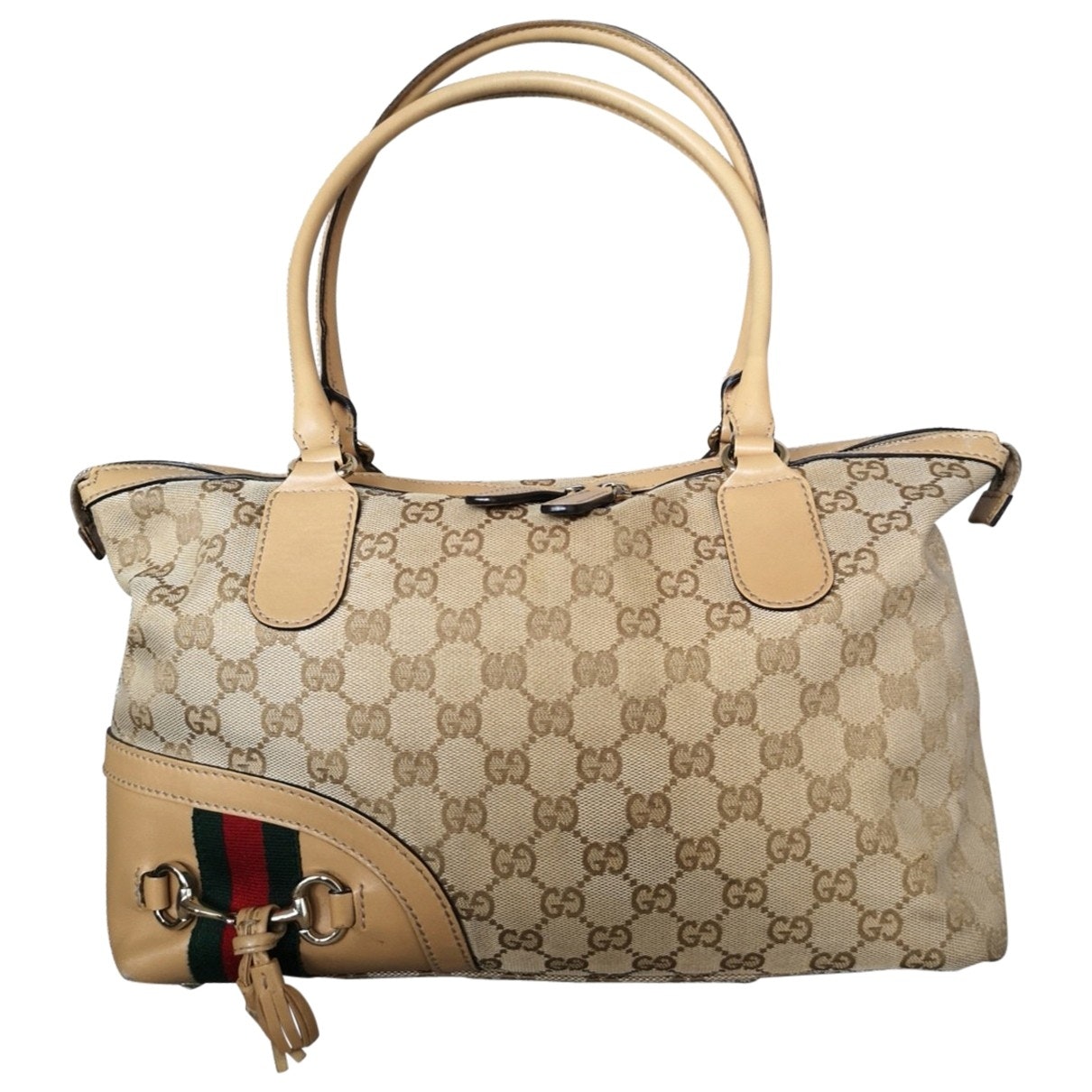 Gucci beige cloth handbag