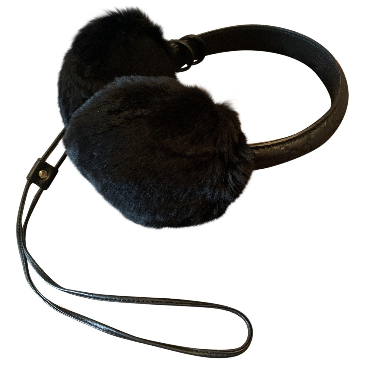 Gucci black rabbit hair accessories