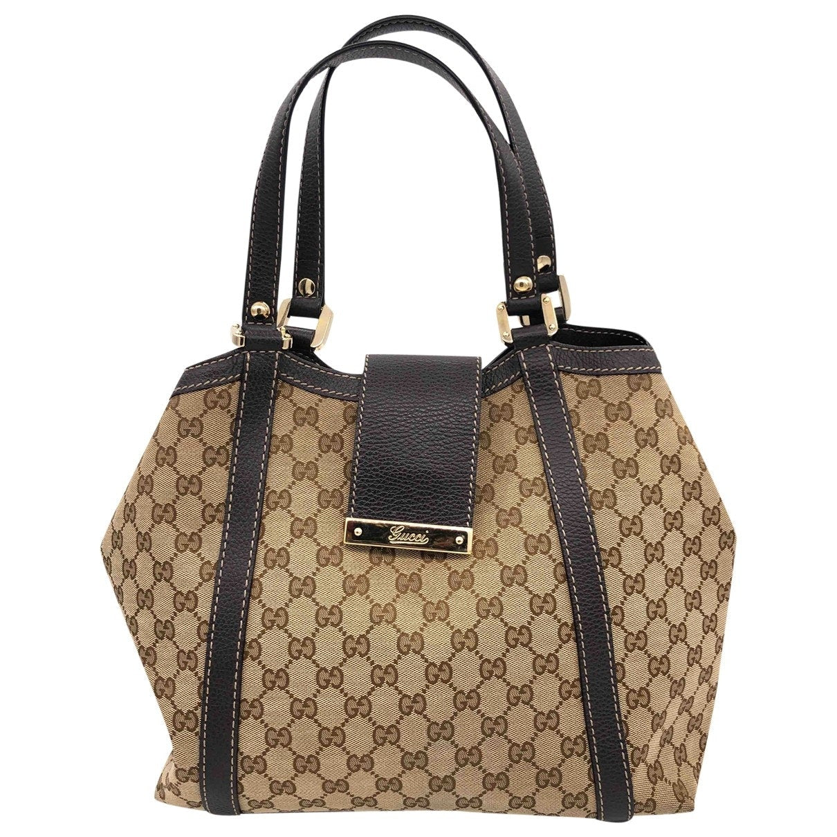 Gucci brown cloth handbag