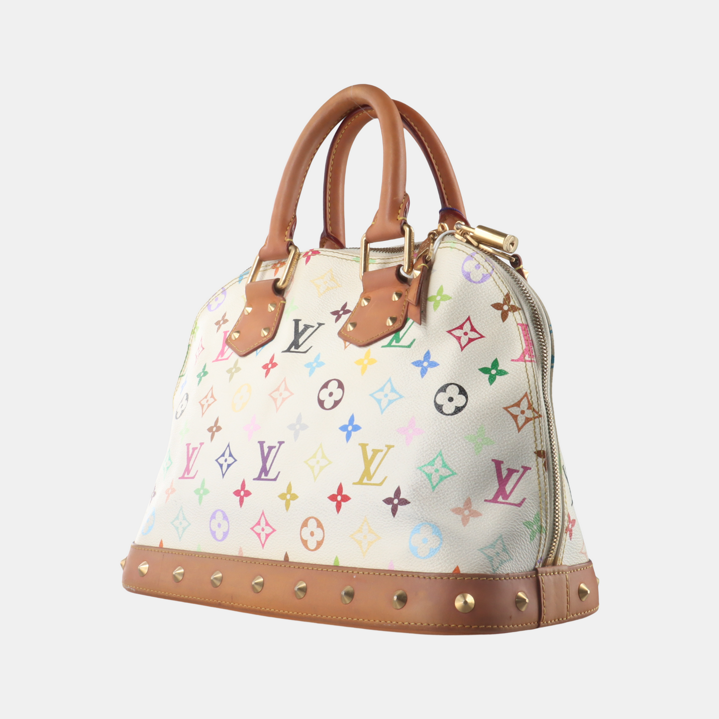 Louis Vuitton x Takashi Murakami Alma White Multicolor Handbag