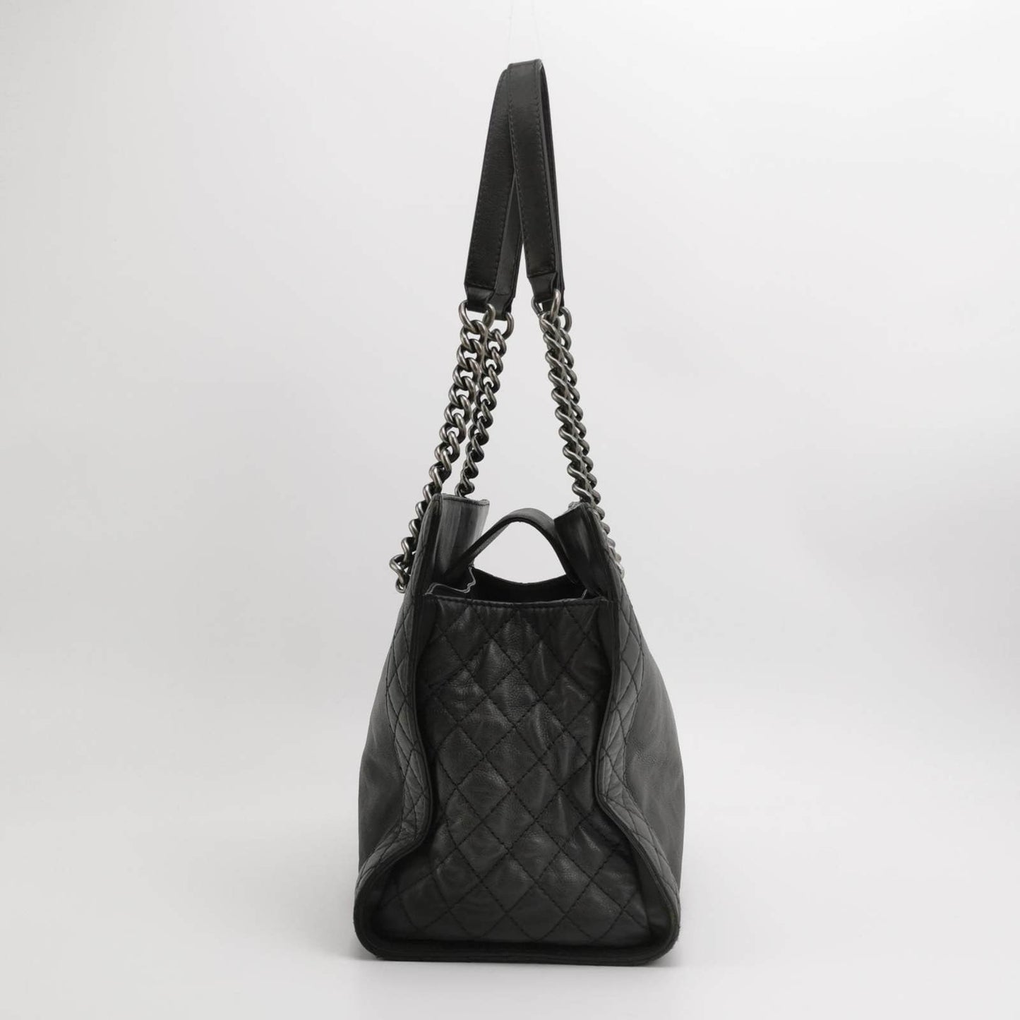 Chanel Boy Reverso Shopping Calfskin Black Leather Tote Bag