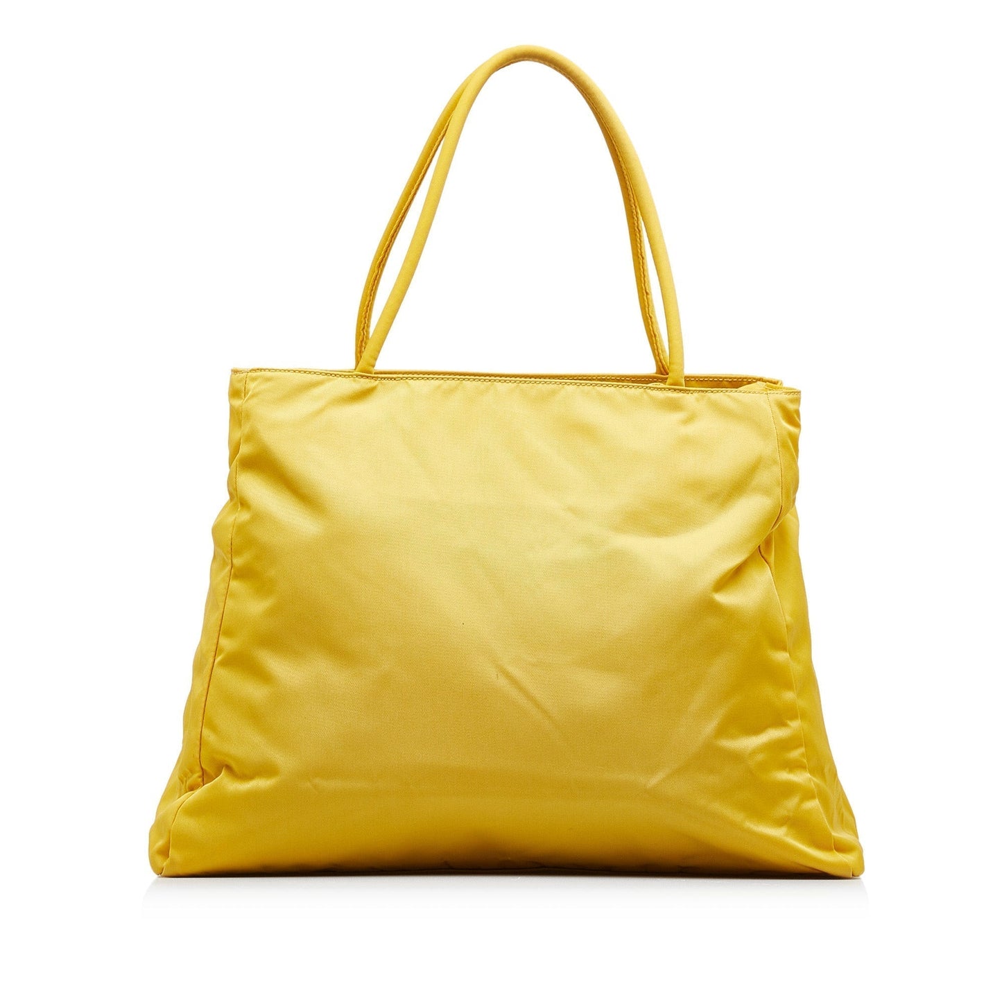 Prada Tessuto Tote Canvas Nylon Yellow Tote Bag