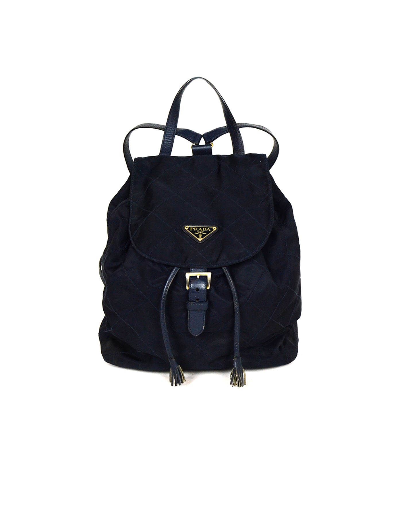 Prada Handbag Backpack Bag Leather Nylon Quilted