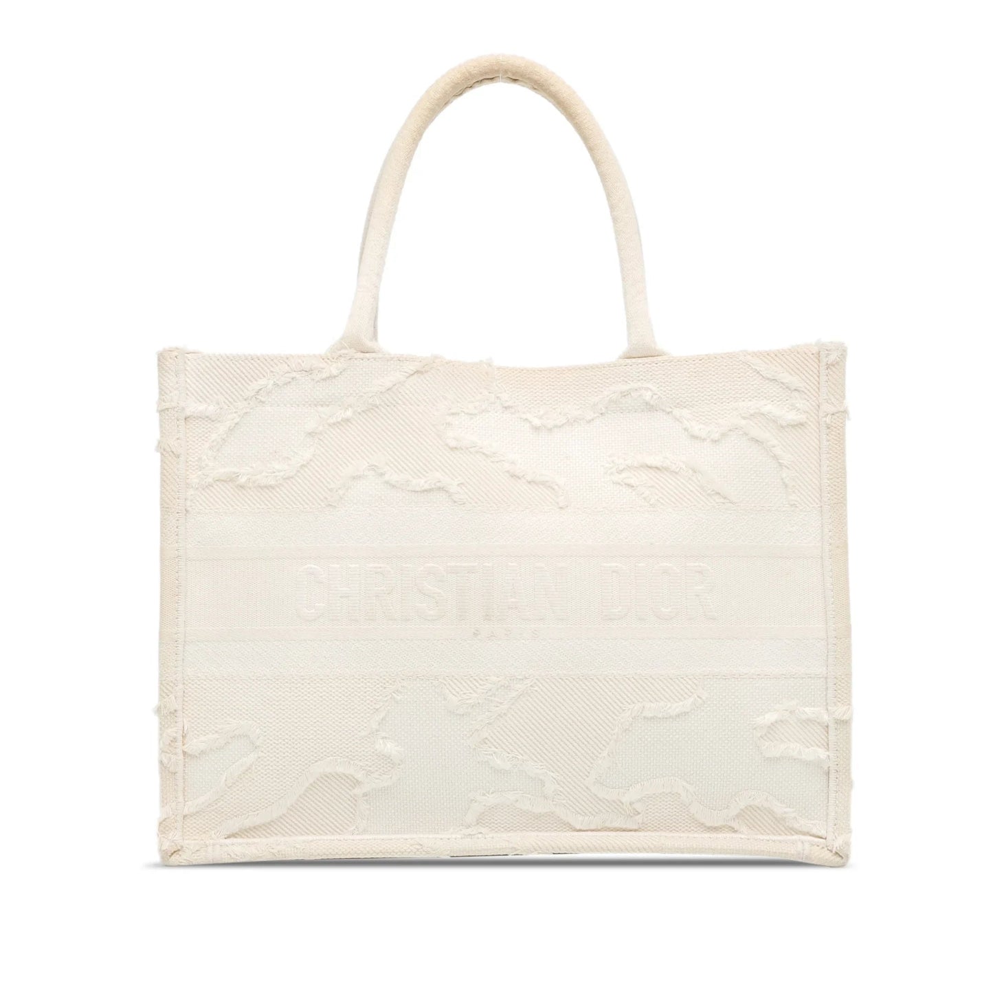 Dior Handbag Camouflage Book Tote White Medium Tote Bag