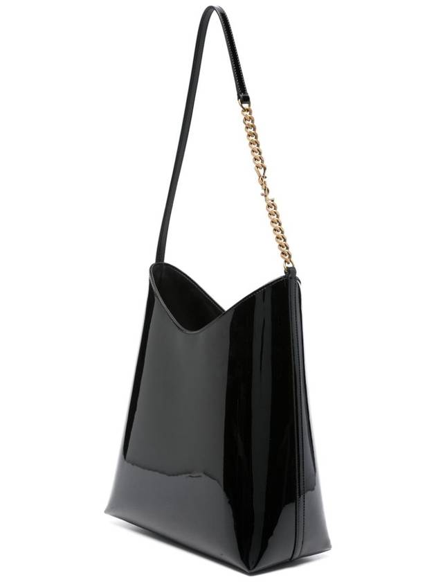 YSL Saint Laurent Luxury Trending Rendez Vous Shoulder Bag Leather Patent Black